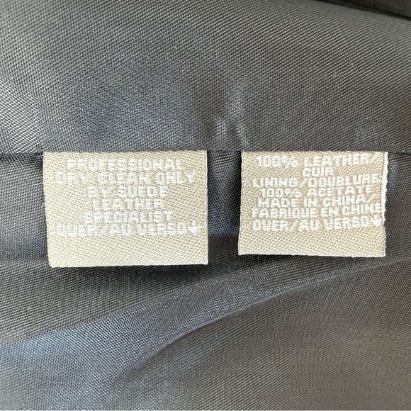 Ellen Tracy Genuine Black Leather Blazer Jacket Tailored Fit Single Button SZ 2 - Picture 5 of 14